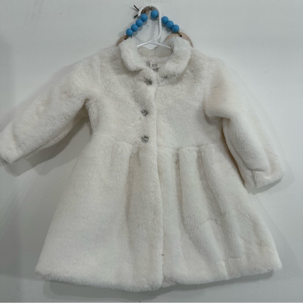 Nannette White Pea Coat for Kids